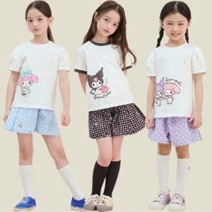 [시즌오프30%][25SS 10%]25SS [산리오] 깅엄체크 상하세트 (3종 택1)