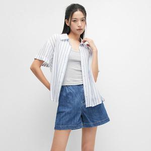 스트라이프 반팔 셔츠_MIWYAE84QA