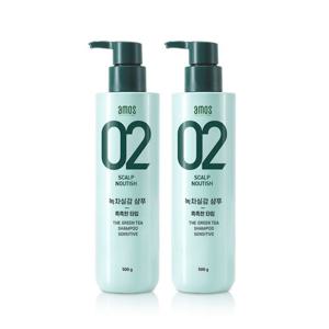 아모스 녹차실감 샴푸 중건성용 500g (촉촉한타입) 1+1 (G)