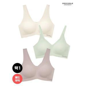 [하프클럽/크로커다일 이너웨어]25SS 라이크라 쉘론 몰드부착 스트랍/런닝형 감탄브라 1종 택1