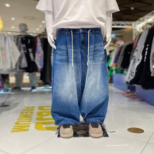 [AK수원점] [더블제이디] [남녀공용]오버벌룬 지퍼포켓 데님팬츠 2색상JGZZ804200