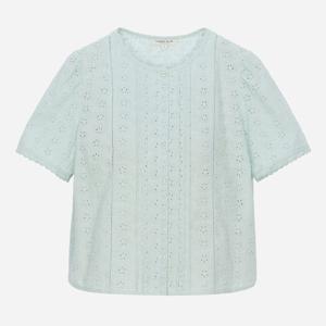아일렛 레이스 풀 오픈 블라우스 (T254MBL264W)
