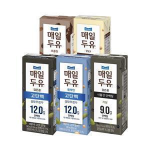 매일두유 저당두유 5종 190ml 24팩_99.9/검은콩/고단백/고단백검은콩/초콜릿