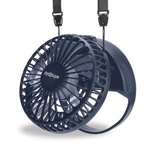 접이식 핸디형 목에거는 선풍기 플립팬 WF-H205 navy