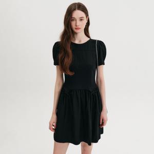 [룩캐스트]로지 셔링 미니 드레스 / ROSY SHIRRING MINI DRESS_2colors