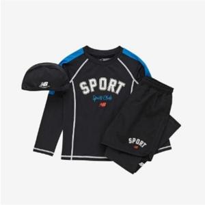 뉴발란스키즈 ESSENTIAL_래시가드 스포티 유니 2 IN 1 NK9RE2102B_(19)Black
