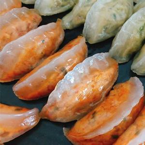 간편한끼 쫀득한 투명 고기/김치/새우만두440g (20-24개)x2팩
