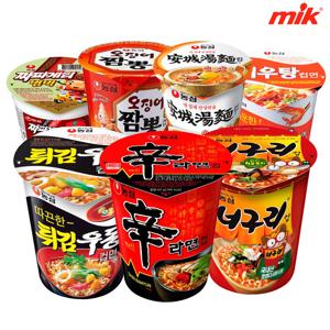 농심 신라면/새우탕/오짬/튀김우동 소컵라면 24개