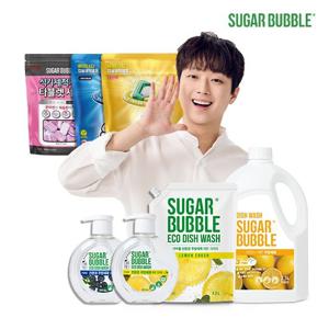 슈가버블 친환경 주방세제 레몬크러쉬 용기 470ml x 4개외 + 증정 사은품!