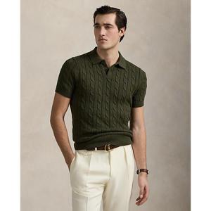폴로 랄프 로렌 남성 케이블 니트 코튼 폴로 칼라 스웨터(MNPOSWE1N820054300)