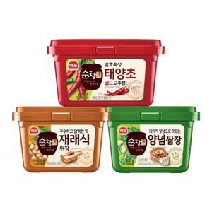 사조 해표 태양초골드고추장1kg +12가지양념쌈장 500g + 재래식된장 500g