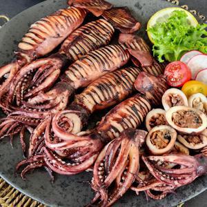 자연산 통찜용 오징어 채낚기 생물 급냉 녹진내장 5~8미1kg