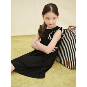 [시즌오프30%]클래식 골지 민소매 원피스  블랙 (BI5471G105)