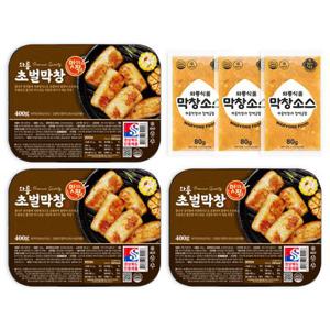 [와룡식품] 와룡막창 400g 3팩 (초벌,삶은,훈연,양념) + 막창소스 3팩 / 캠핑 밀키트 집들이 술안주