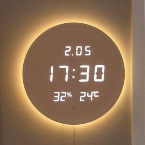 플라이토 3세대 백라이트 루나 온습도 LED 벽시계 / 포토사은품