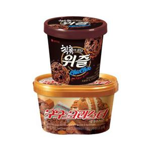 떠먹는 아이스크림 2종 660ml 6개 혼합구성 구구크러스트/위즐 칙촉