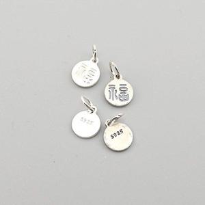 비즈팡 [SVP-22-10]순은펜던트 실버925 복자 라운드 태그 8mm+O링