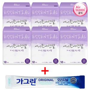 에어퀸 에센셜 에스더버니 오버나이트 10Px6팩 + 동아제약 가그린 10ml 6포 증정