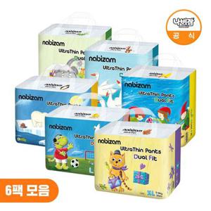 나비잠 울트라씬듀얼핏 팬티 기저귀 6팩