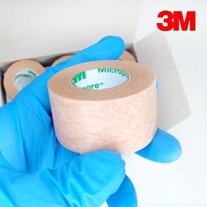 3M 종이반창고 살색 연갈색 1533-1 12롤 의료용 테이프 마이크로포 네일 문신 주름