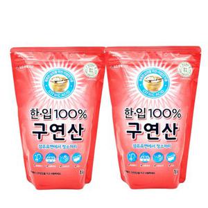 LG 한입100% 구연산 1kgX2개 / 섬유유연 욕실 주방 청소 물때제거 장난감세척
