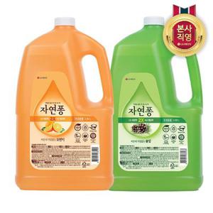 자연퐁 솔잎/오렌지 설거지 주방세제 용기 3.92L x2개
