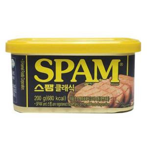 CJ 스팸 클래식 200g x10캔 / 깡통햄 간단 반찬 요리 볶음밥