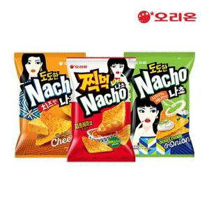 오리온 나쵸3종세트(총12봉, 찍먹나쵸4+나쵸치즈4+나쵸어니언4) + 미니 스낵 랜덤 2개 증정(썬, 꼬북칩 초코츄러스)