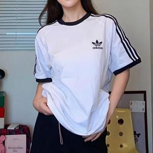 아디다스 오리지널 삼선  스트라이프 반팔 티셔츠 블랙 KB2459 KB2460