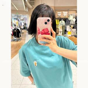 아디다스 남성용 귀여운 강아지 자수 다용도 통기성 라운드넥 반팔 JL9240 JL9242
