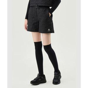르꼬끄 패딩 자가드 퀼팅 반바지 블랙 여성 숏팬츠