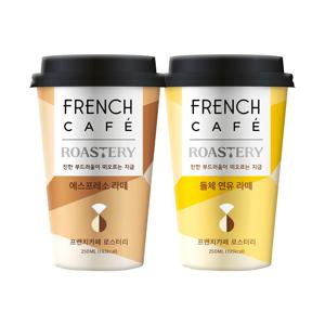 프렌치카페 로스터리 컵커피 250ml 2종 10개 (돌체연유라떼/에스프레소)