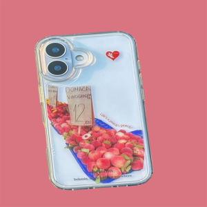 복숭아폰케이스 peach 아이폰케이스 투명