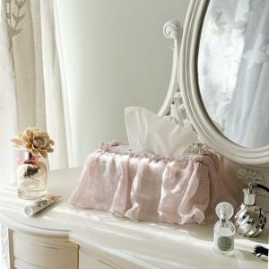 프렌치 프릴 린넨 티슈커버 프리다 색상택1 예쁜 주문제작 휴지커버 케이스