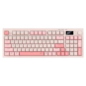 WK50 사일런스 M RGB 풀윤활 무선 블루투스 LCD 키보드 94키 Coral RC1