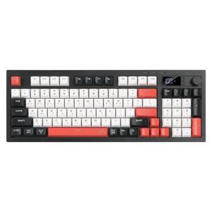 WK50 사일런스 M RGB 풀윤활 무선 블루투스 LCD 키보드 94키 Poker RC1