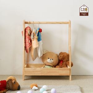 듀나스 강아지 고양이 반려동물 옷장 옷걸이 1단 2단 선반수납 원목행거