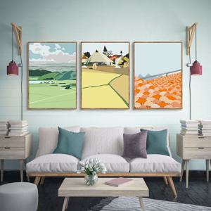 [해외]아크릴화그리기 대형 DIY 명화 유화 쉬운그림 캔버스페인팅 색칠 풍경화 세로 복도