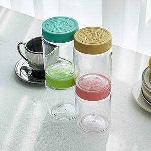 헥사 제뉴엔 실리콘뚜껑 샐러드 밀프랩 트라이탄 밀폐용기 350ml 4P