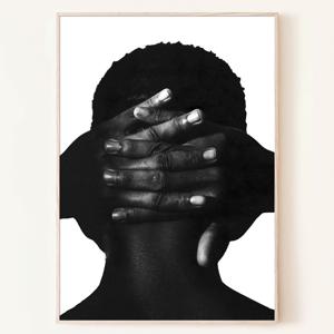 블랙은 온전하고 대담하다 흑인 모던 흑백사진 포스터 액자