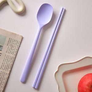 실리콘 수저세트 한식 수저 성인 숟가락 젓가락 4인 세트
