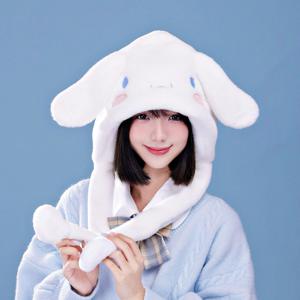 산리오 귀 움직이는 심플 모자 시나모롤 포차코 마이멜로디 쿠로미 귀달이 인형 모자