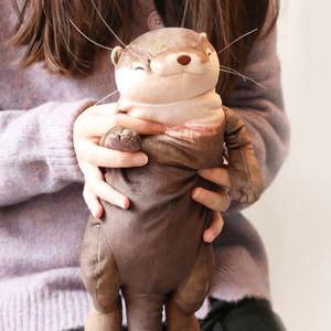 특이한 수달인형 필통 손목패드 받침대