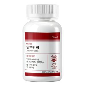 알부민 정 영양제 대용량 120정x1병 (4개월분) 난백분 벌나무 모링가