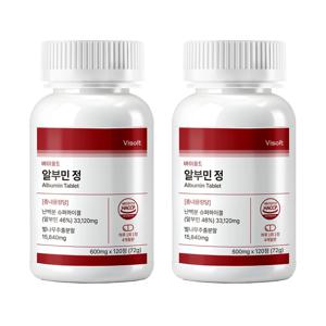 알부민 정 영양제 대용량 120정x2병 (8개월분) 난백분 벌나무 모링가