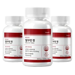 알부민 정 영양제 대용량 120정x3병 (12개월분) 난백분 벌나무 모링가