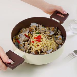 카라멜로 22cm 전골 아이보리 인덕션 냄비 찌개 나베