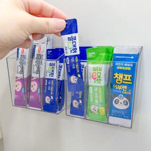 붙여쓰는 접착식 무타공 수납함 벽걸이 수납 약통 영양제 약정리함 팬트리 정리함
