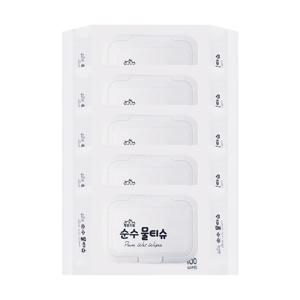 순수 물티슈 캡형 100매 x5