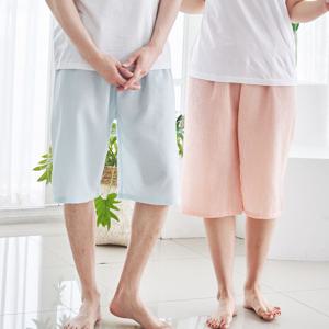 체크엠보 7부 커플 잠옷 바지 2size, 2color